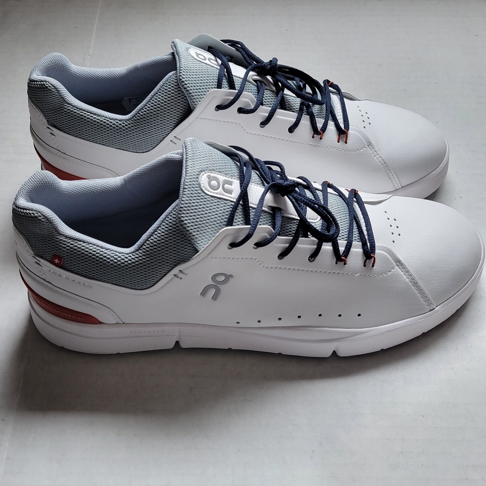 On Running On The Roger Advantage Tennis Shoes White Orange Mens Size 11